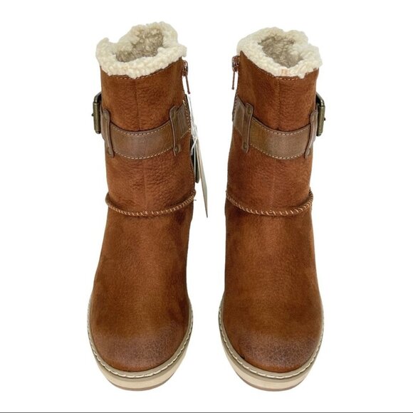 White Mountain Taite Brown Faux Leather Womens Ankle Boots Size 5.5M - Picture 5 of 13